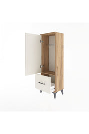 Arges Dolap Tek Raflı Tek Çekmeceli Tek Askılı 44x30x134 - S16M086V7A