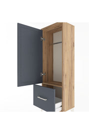 Arges Dolap Tek Raflı Tek Çekmeceli Tek Askılı 44x30x134 - S16M086V8A
