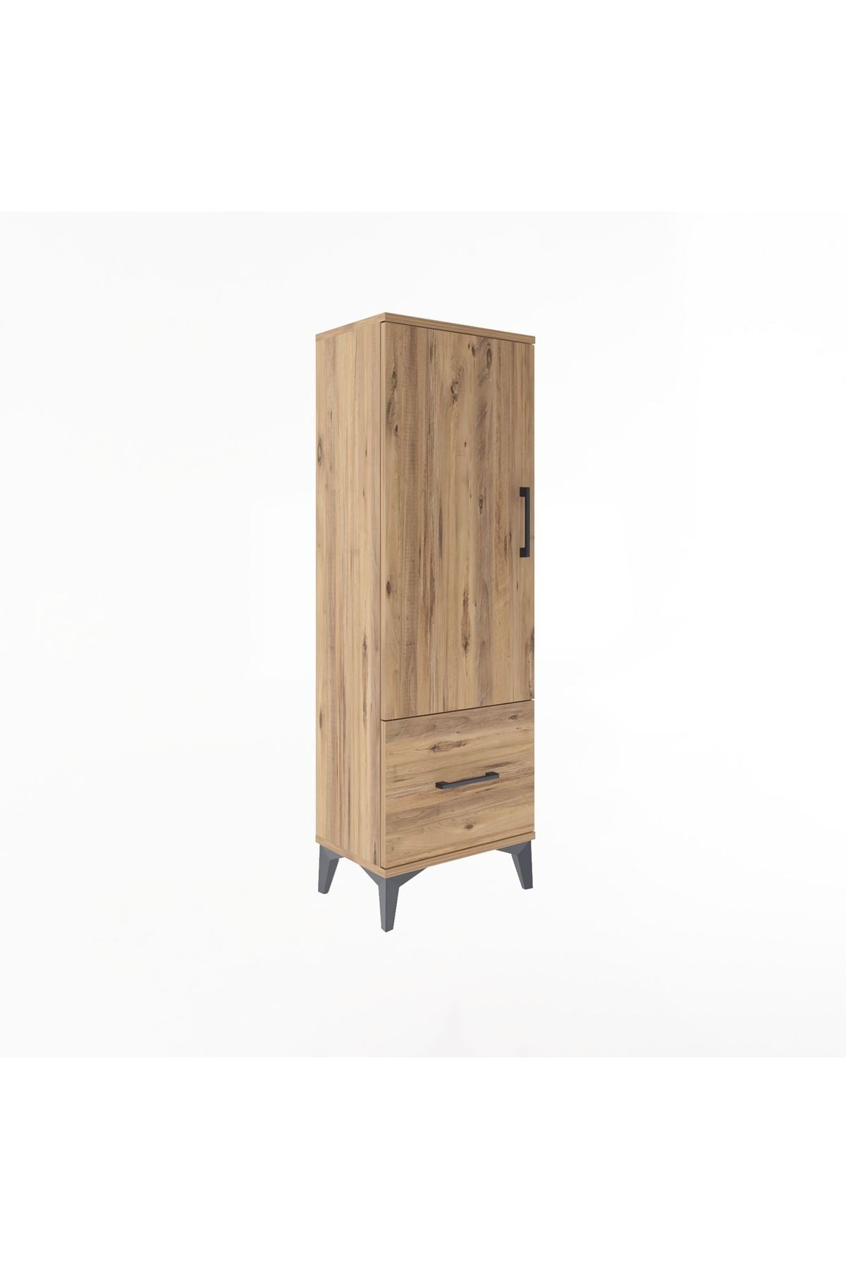 Arges Dolap Tek Raflı Tek Çekmeceli Tek Askılı 44x30x134 - S16M086V9A