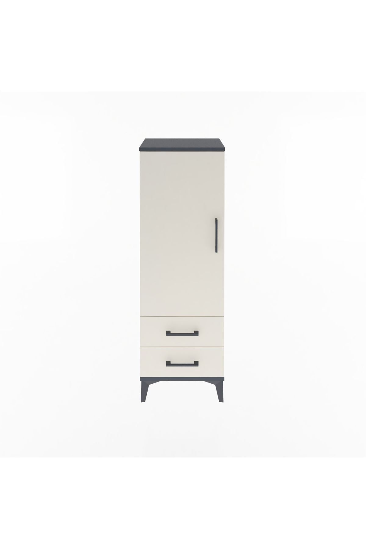 Arges Dolap Tek Raflı 2 Çekmeceli Tek Askılı 44x30x134 - S16M087V4A