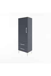 Arges Dolap Tek Raflı 2 Çekmeceli Tek Askılı 44x30x134 - S16M087V5A