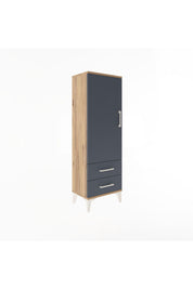 Arges Dolap Tek Raflı 2 Çekmeceli Tek Askılı 44x30x134 - S16M087V8A