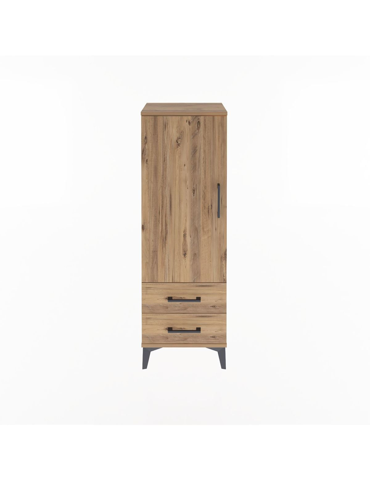 Arges Dolap Tek Raflı 2 Çekmeceli Tek Askılı 44x30x134 - S16M087V9A