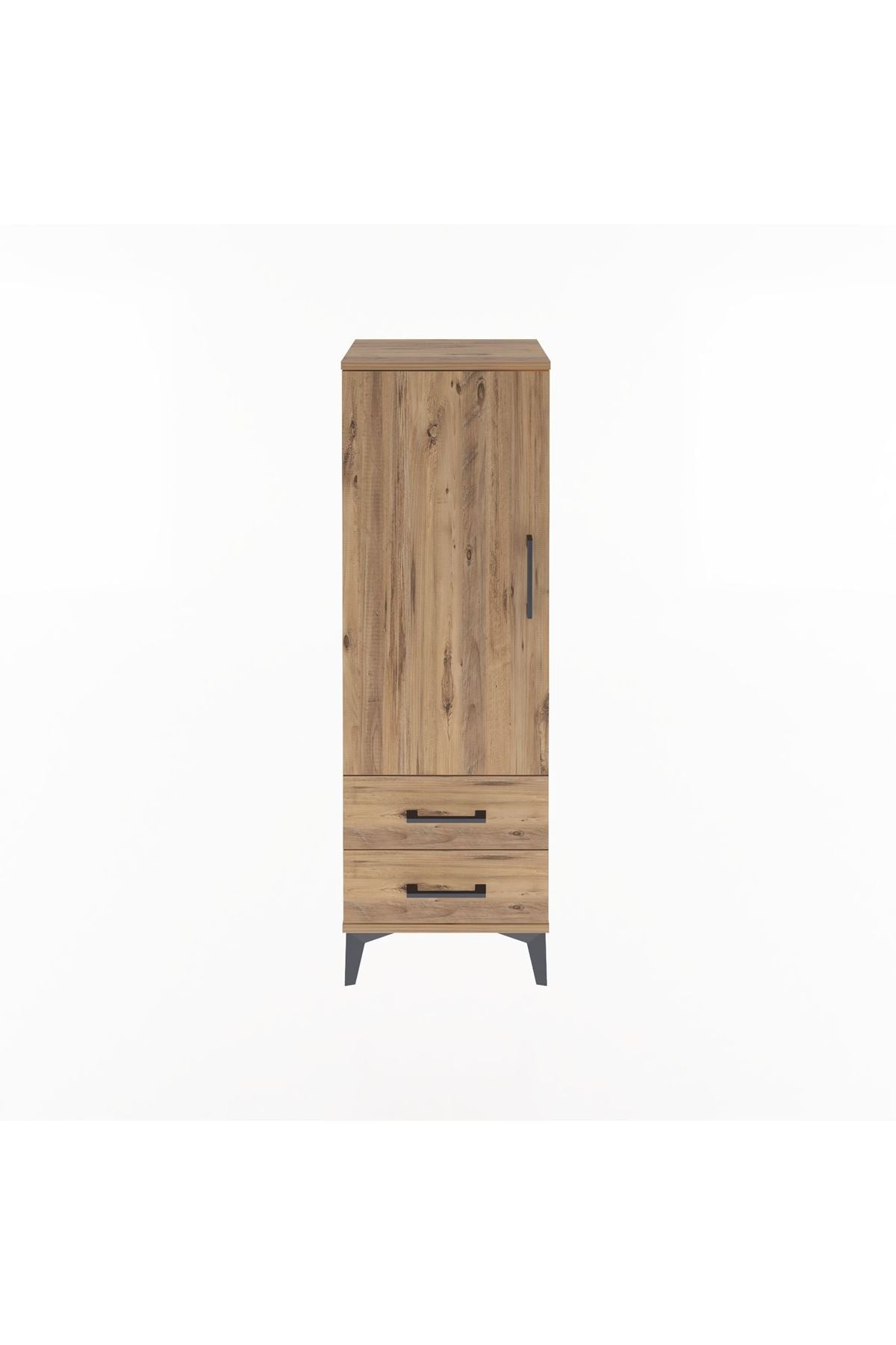 Arges Dolap Tek Raflı 2 Çekmeceli Tek Askılı 44x30x134 - S16M087V9A