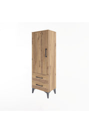 Arges Dolap Tek Raflı 2 Çekmeceli Tek Askılı 44x30x134 - S16M087V9A