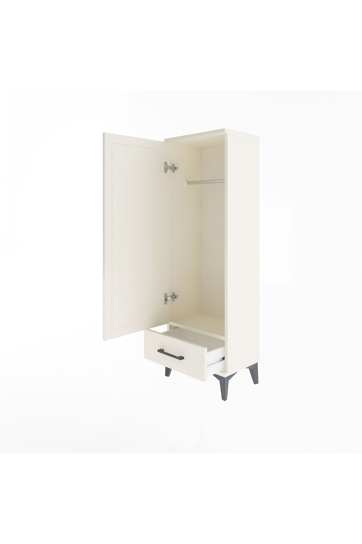 Arges Dolap Tek Raflı Tek Çekmeceli Tek Askılı 44x30x134 - S16M088V1A