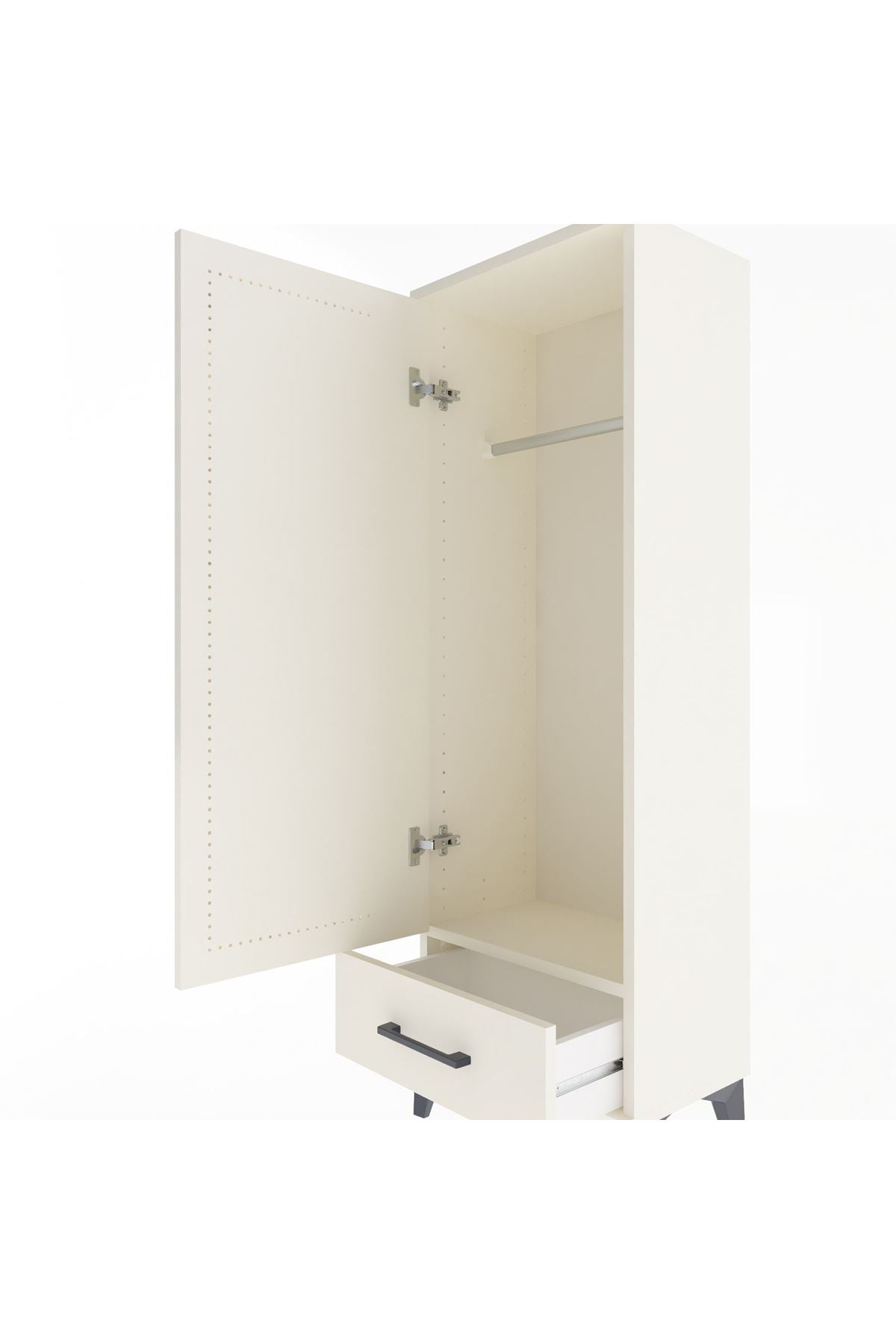 Arges Dolap Tek Raflı Tek Çekmeceli Tek Askılı 44x30x134 - S16M088V1A