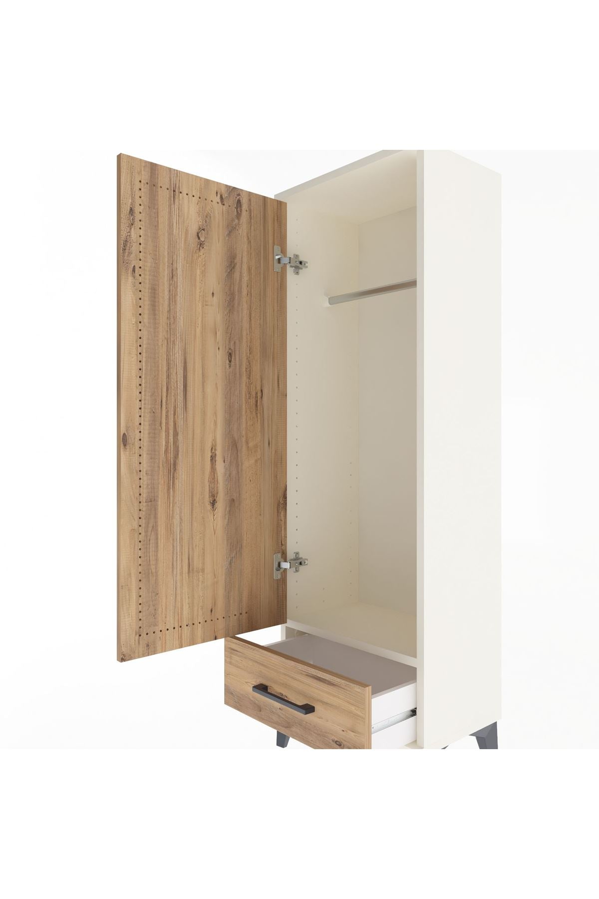 Arges Dolap Tek Raflı Tek Çekmeceli Tek Askılı 44x30x134 - S16M088V3A