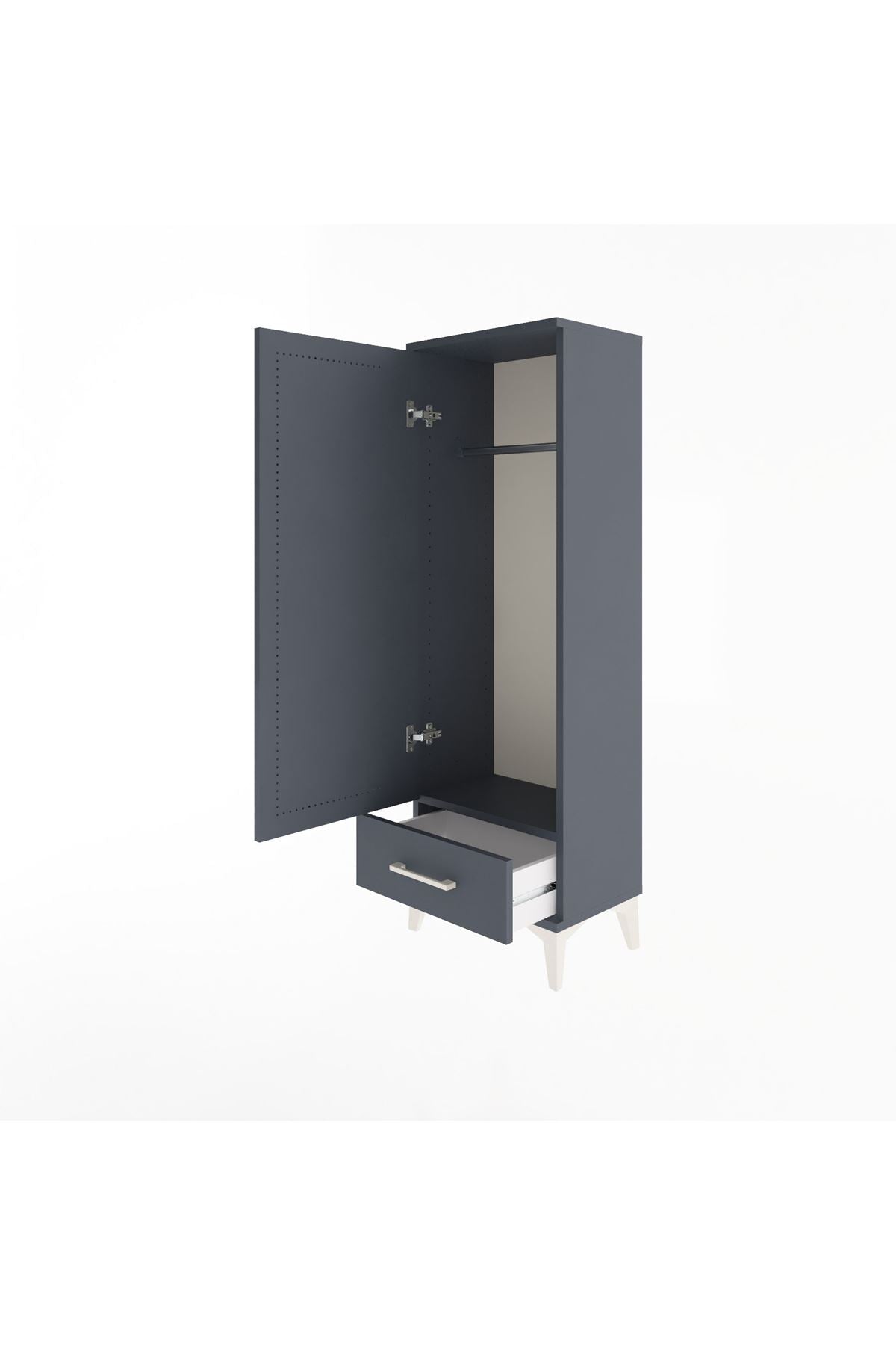 Arges Dolap Tek Raflı Tek Çekmeceli Tek Askılı 44x30x134 - S16M088V5A