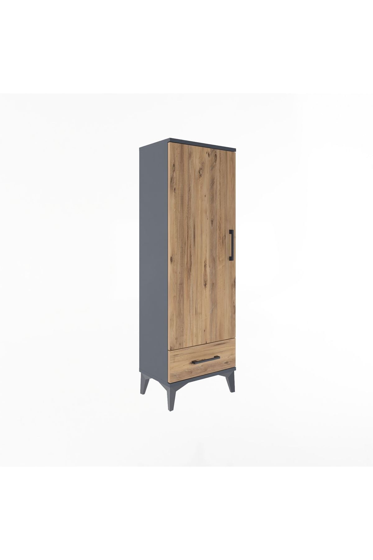 Arges Dolap Tek Raflı Tek Çekmeceli Tek Askılı 44x30x134 - S16M088V6A