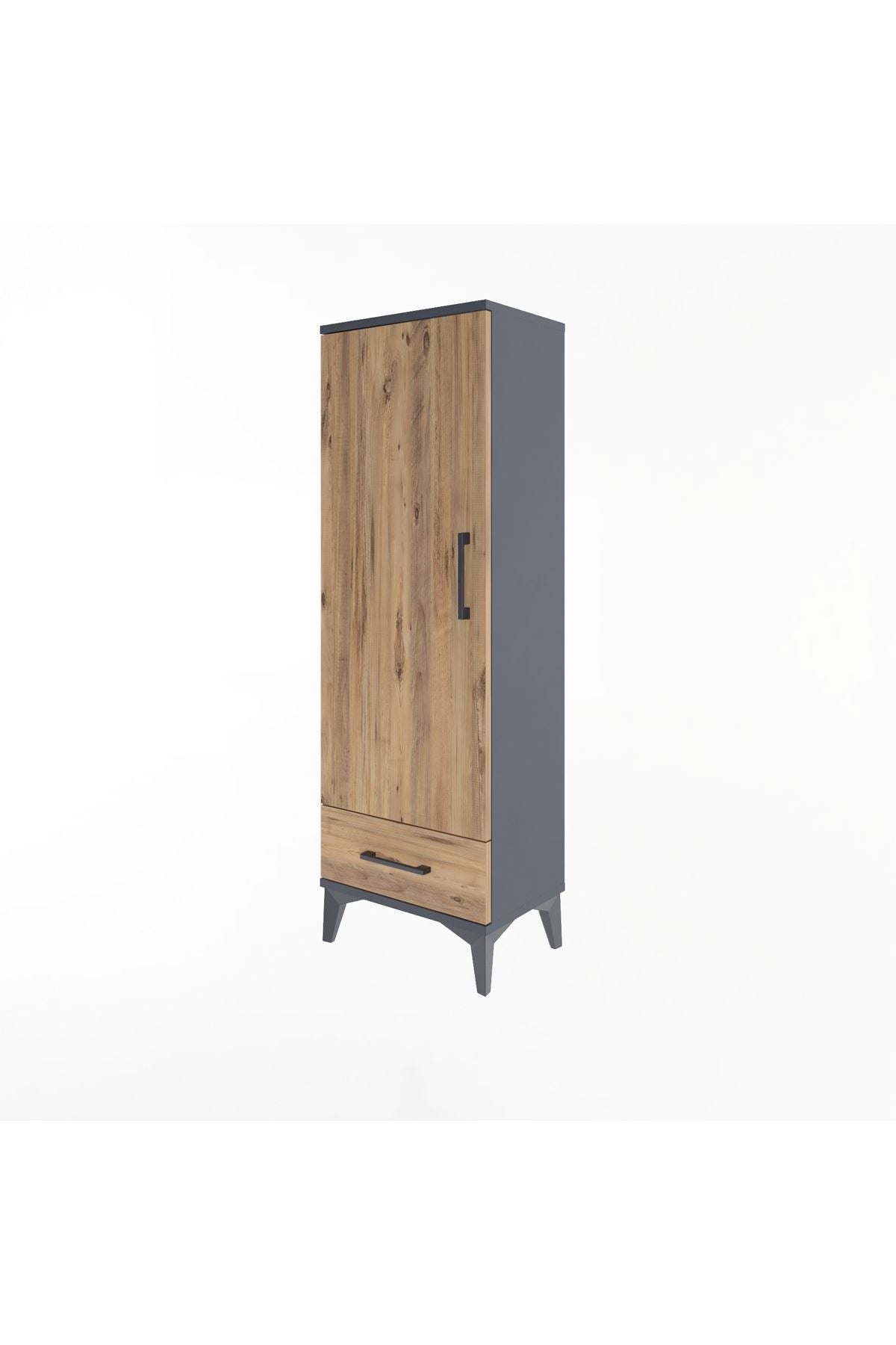 Arges Dolap Tek Raflı Tek Çekmeceli Tek Askılı 44x30x134 - S16M088V6A