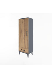 Arges Dolap Tek Raflı Tek Çekmeceli Tek Askılı 44x30x134 - S16M088V6A