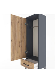 Arges Dolap Tek Raflı Tek Çekmeceli Tek Askılı 44x30x134 - S16M088V6A