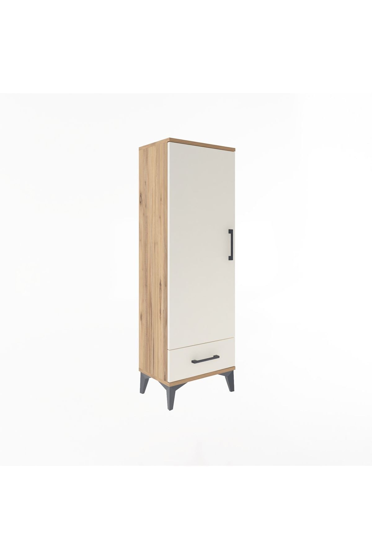 Arges Dolap Tek Raflı Tek Çekmeceli Tek Askılı 44x30x134 - S16M088V7A