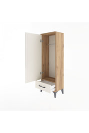 Arges Dolap Tek Raflı Tek Çekmeceli Tek Askılı 44x30x134 - S16M088V7A