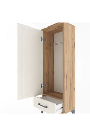 Arges Dolap Tek Raflı Tek Çekmeceli Tek Askılı 44x30x134 - S16M088V7A