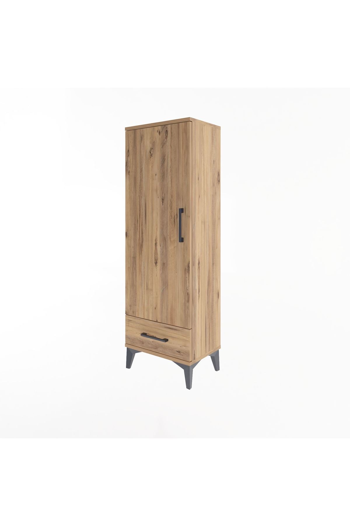 Arges Dolap Tek Raflı Tek Çekmeceli Tek Askılı 44x30x134 - S16M088V9A