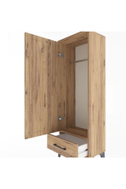 Arges Dolap Tek Raflı Tek Çekmeceli Tek Askılı 44x30x134 - S16M088V9A