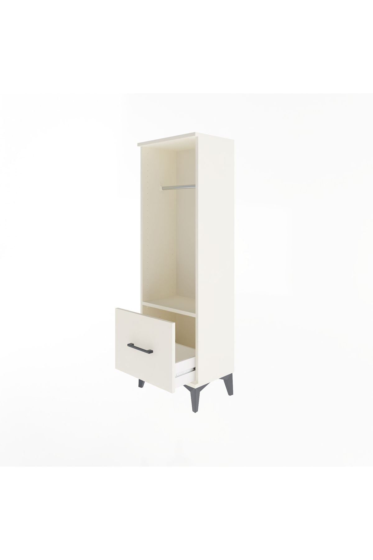 Arges Dolap Tek Raflı Tek Çekmeceli Tek Askılı 44x30x134 - S16M091V1A