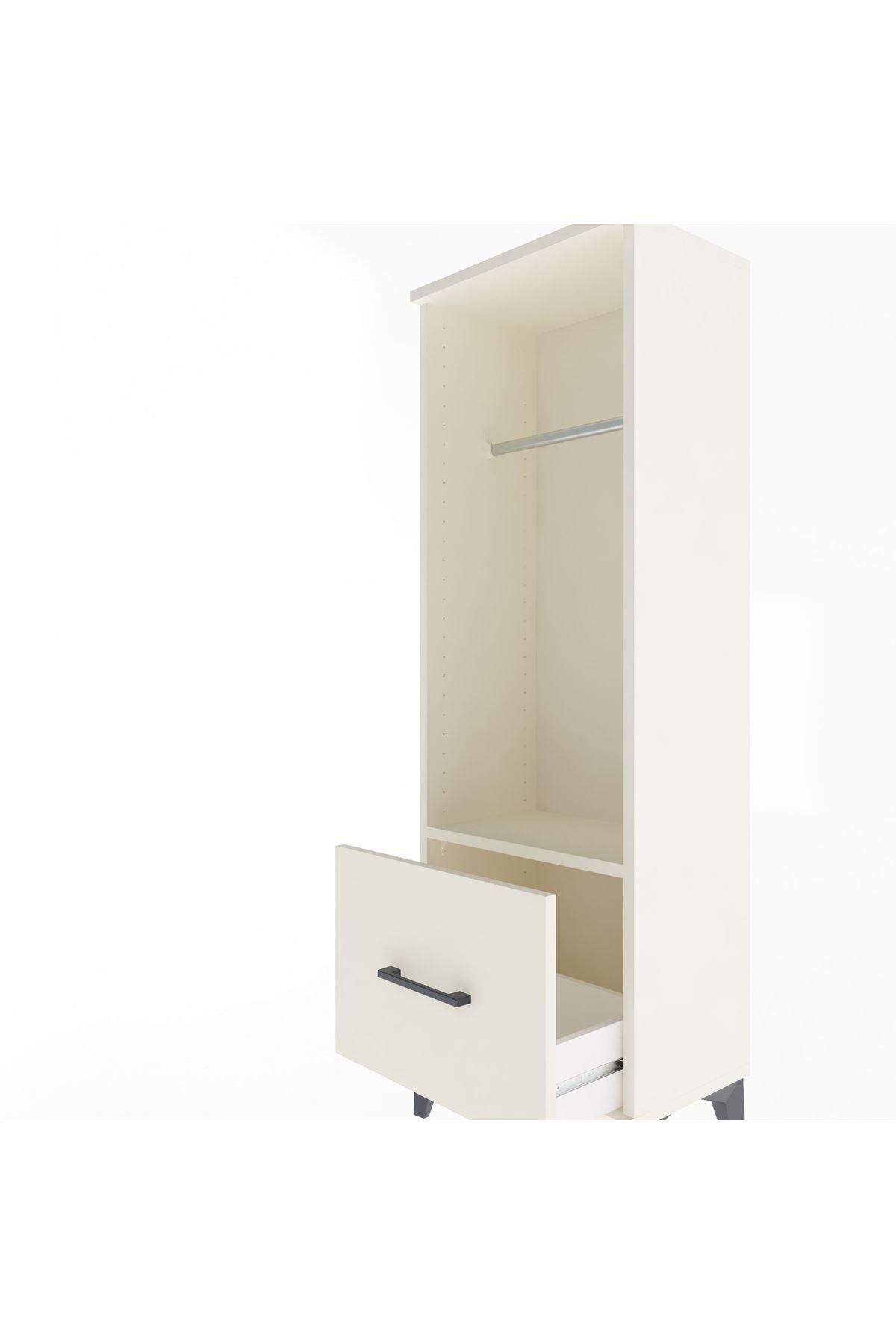Arges Dolap Tek Raflı Tek Çekmeceli Tek Askılı 44x30x134 - S16M091V1A