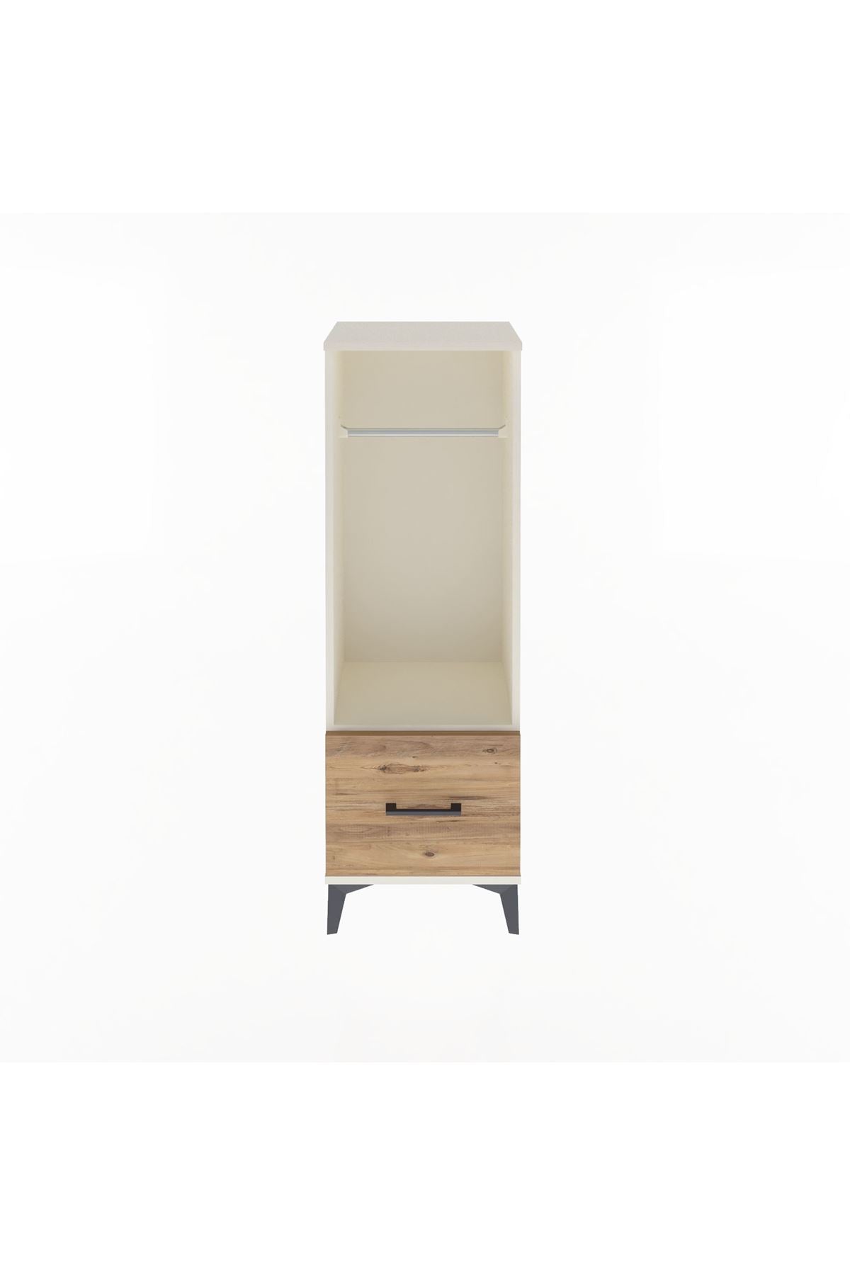 Arges Dolap Tek Raflı Tek Çekmeceli Tek Askılı 44x30x134 - S16M091V3A