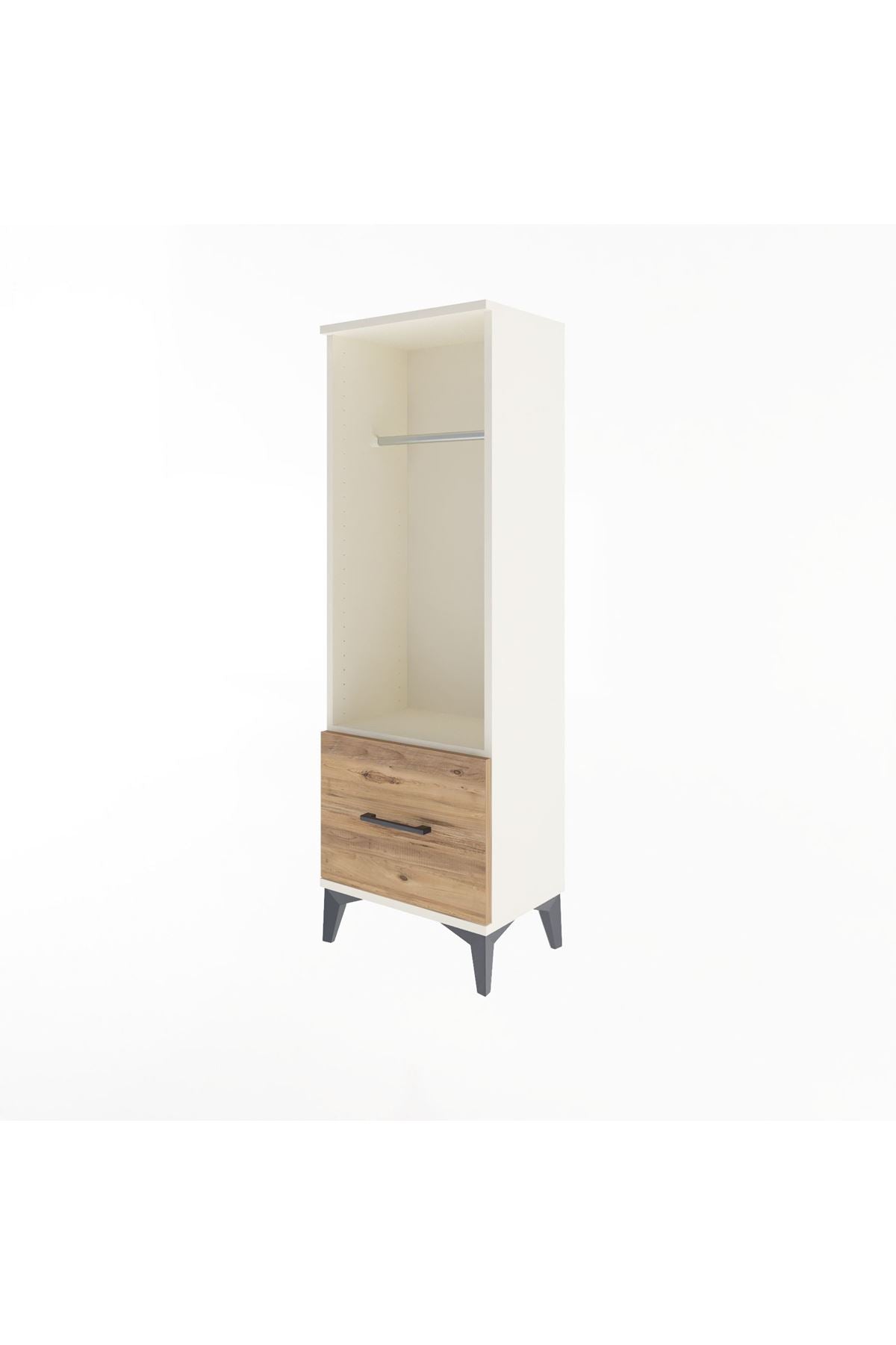 Arges Dolap Tek Raflı Tek Çekmeceli Tek Askılı 44x30x134 - S16M091V3A