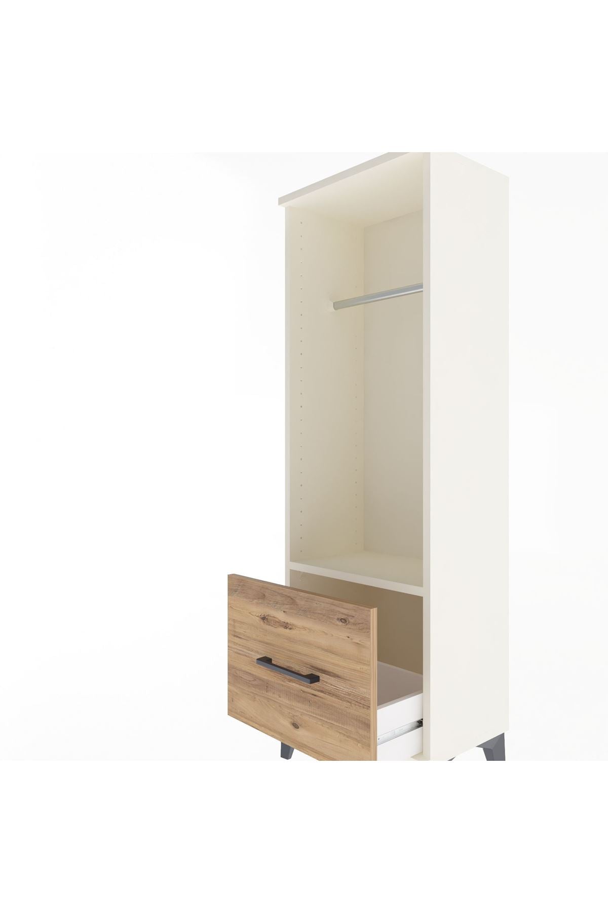 Arges Dolap Tek Raflı Tek Çekmeceli Tek Askılı 44x30x134 - S16M091V3A