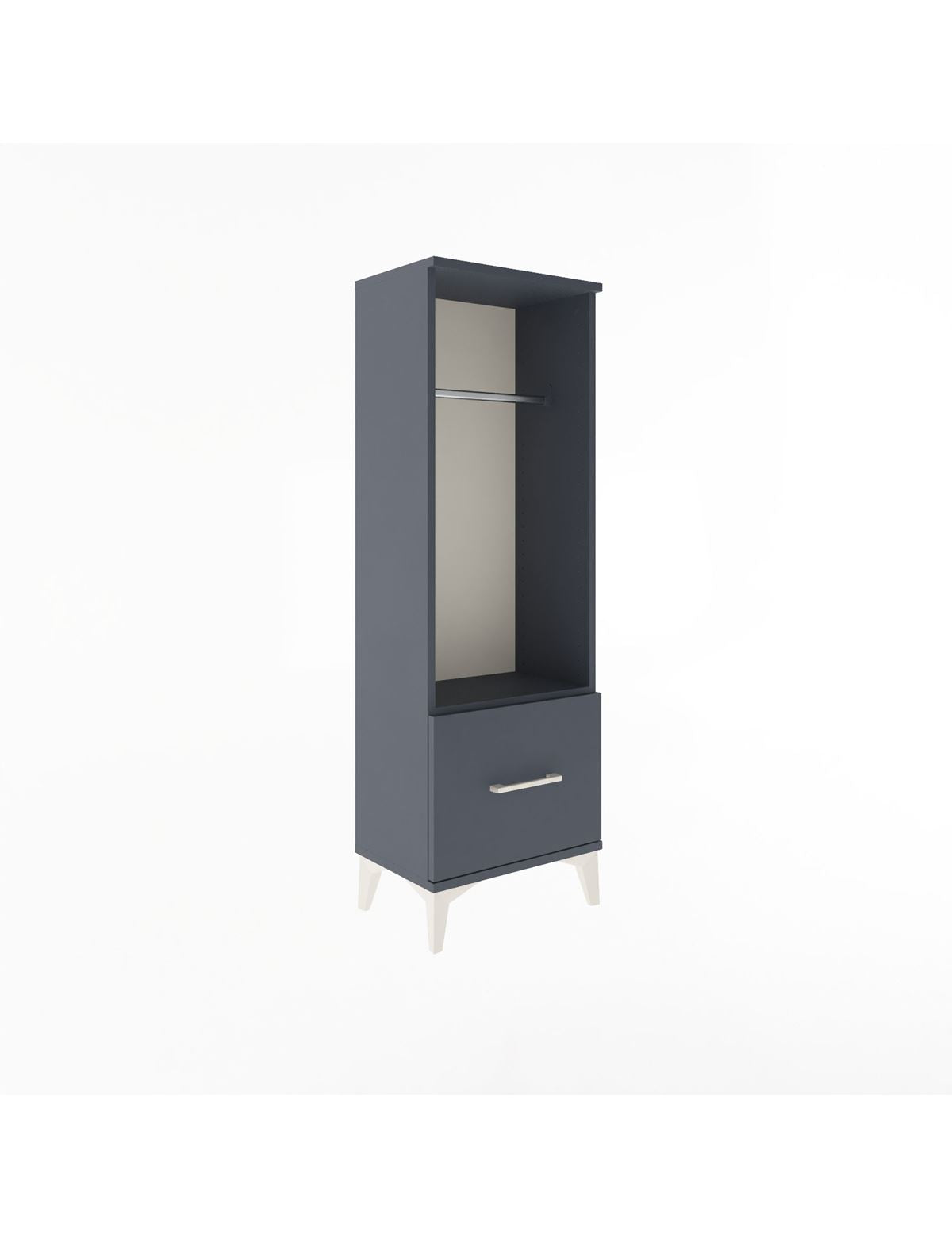 Arges Dolap Tek Raflı Tek Çekmeceli Tek Askılı 44x30x134 - S16M091V5A