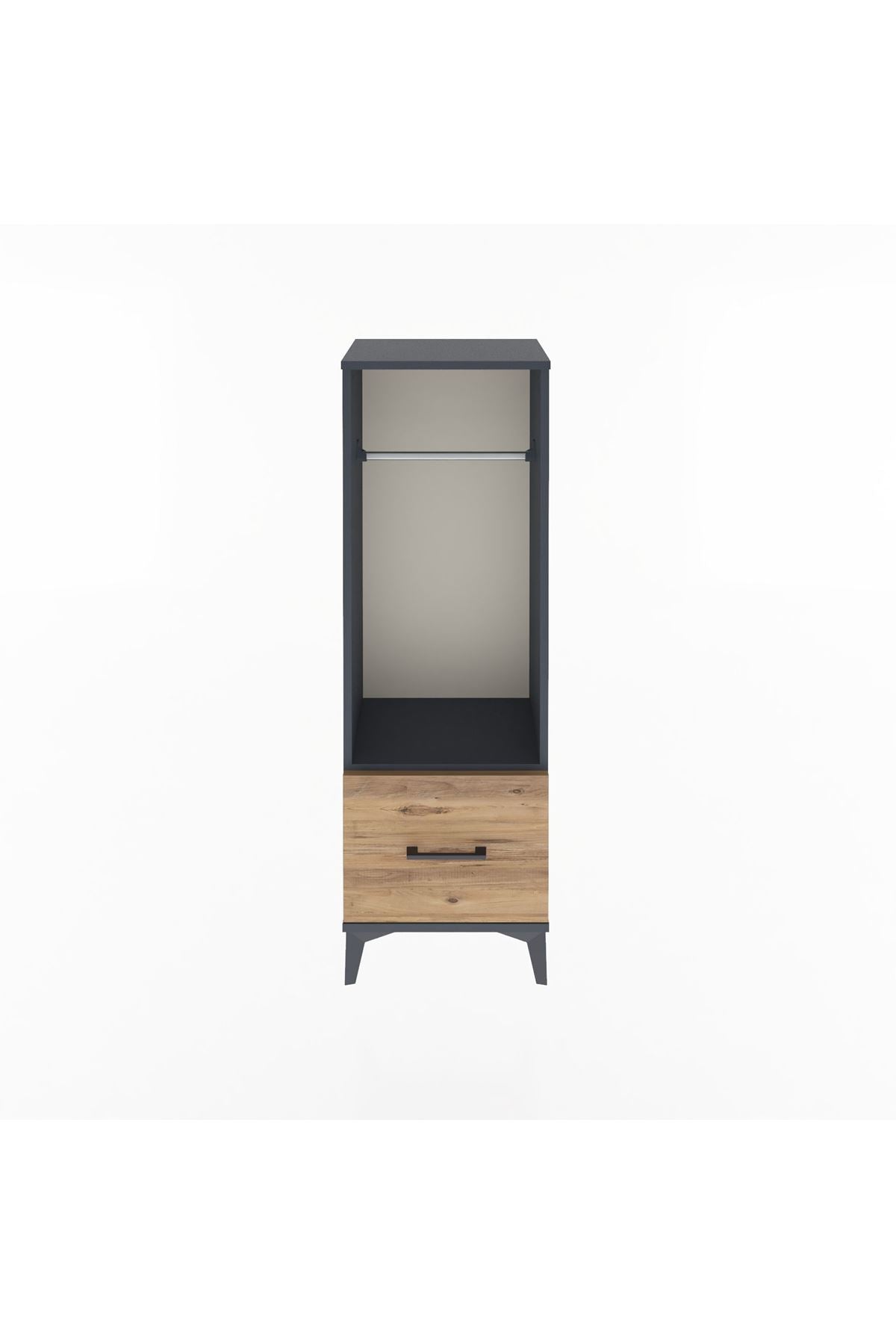 Arges Dolap Tek Raflı Tek Çekmeceli Tek Askılı 44x30x134 - S16M091V6A