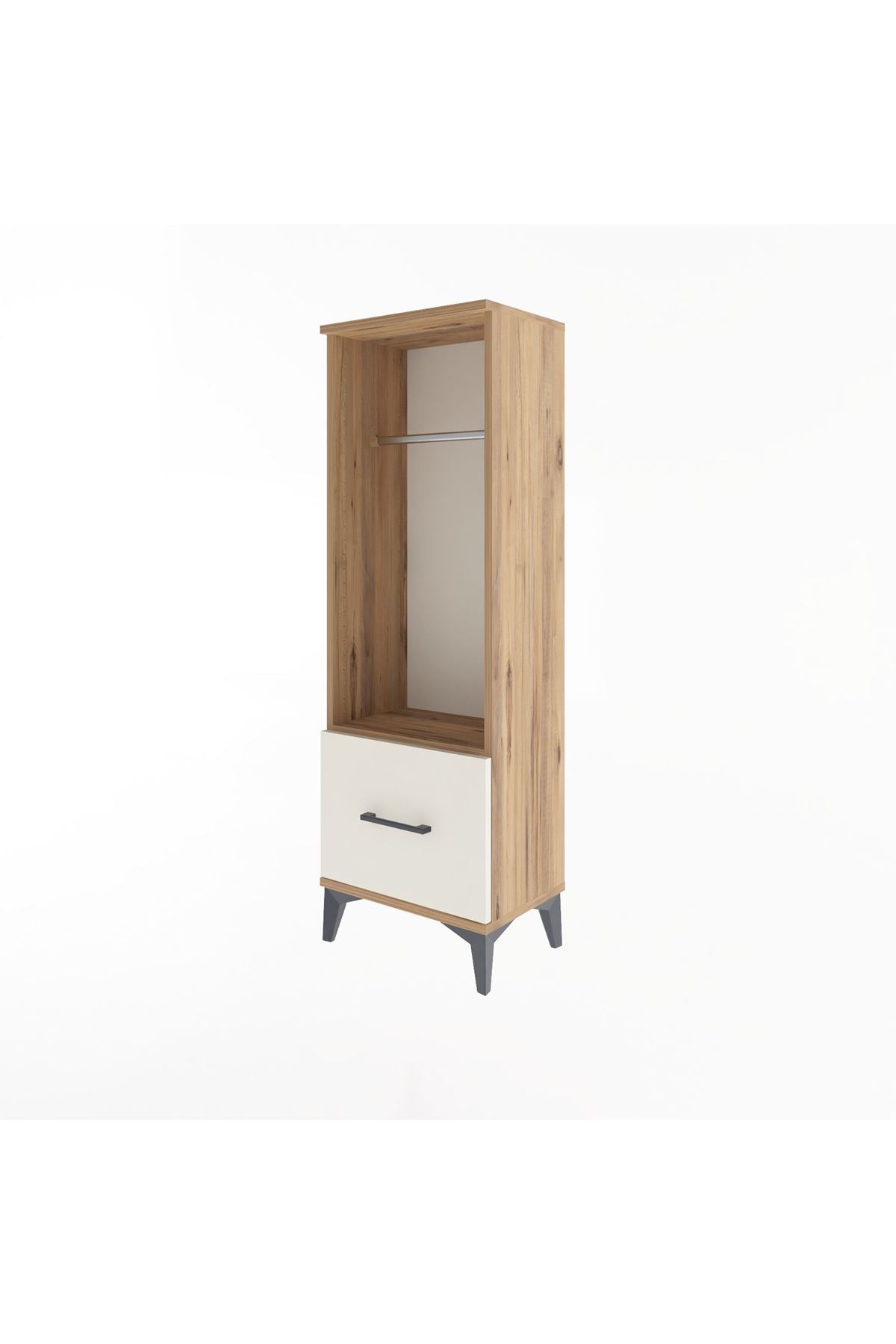 Arges Dolap Tek Raflı Tek Çekmeceli Tek Askılı 44x30x134 - S16M091V7A