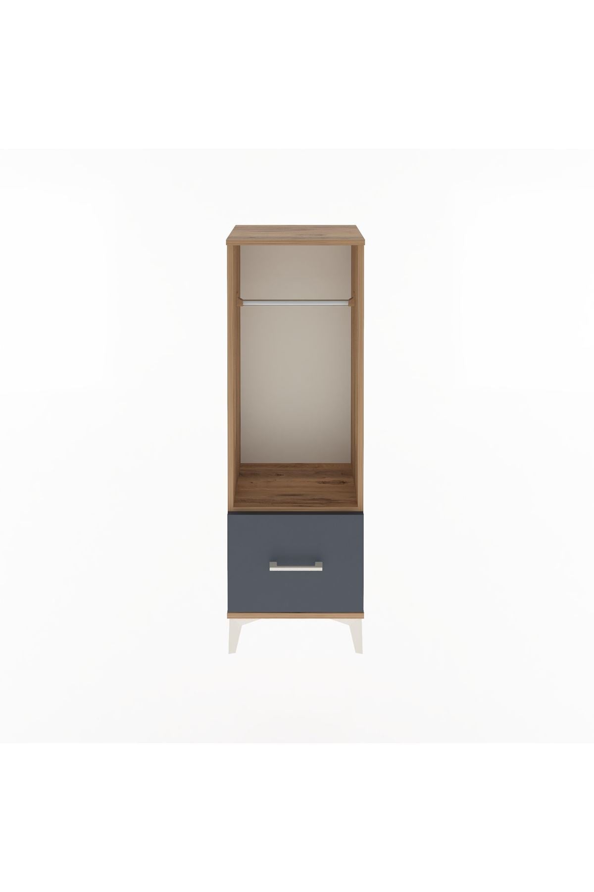 Arges Dolap Tek Raflı Tek Çekmeceli Tek Askılı 44x30x134 - S16M091V8A