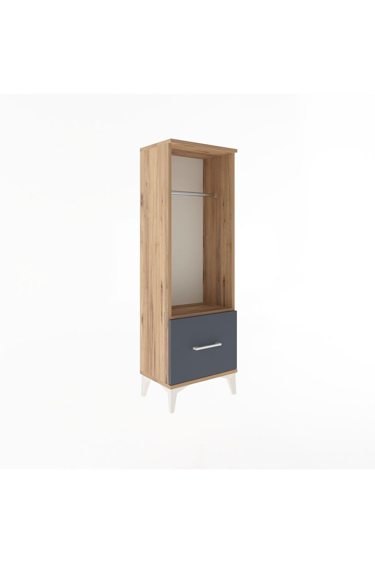 Arges Dolap Tek Raflı Tek Çekmeceli Tek Askılı 44x30x134 - S16M091V8A