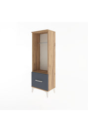 Arges Dolap Tek Raflı Tek Çekmeceli Tek Askılı 44x30x134 - S16M091V8A