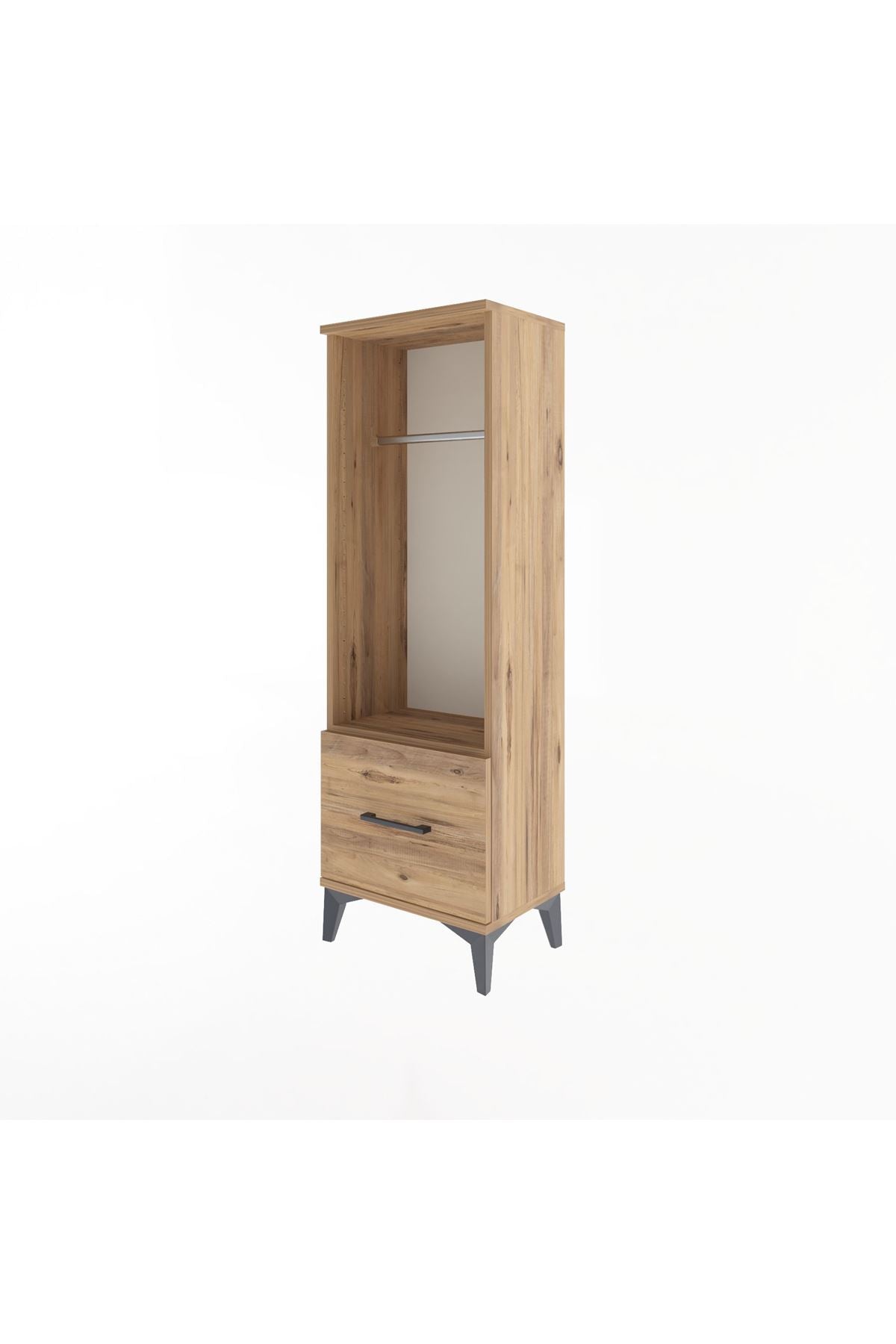 Arges Dolap Tek Raflı Tek Çekmeceli Tek Askılı 44x30x134 - S16M091V9A