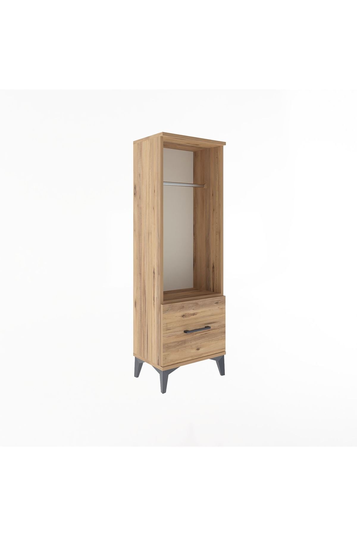 Arges Dolap Tek Raflı Tek Çekmeceli Tek Askılı 44x30x134 - S16M091V9A