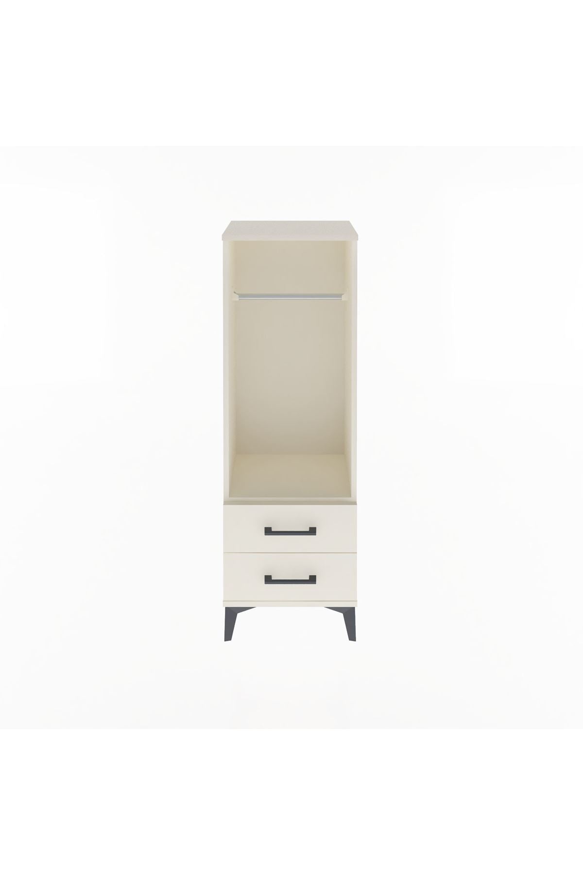 Arges Dolap Tek Raflı 2 Çekmeceli Tek Askılı 44x30x134 - S16M092V1A