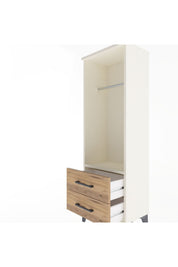 Arges Dolap Tek Raflı 2 Çekmeceli Tek Askılı 44x30x134 - S16M092V3A