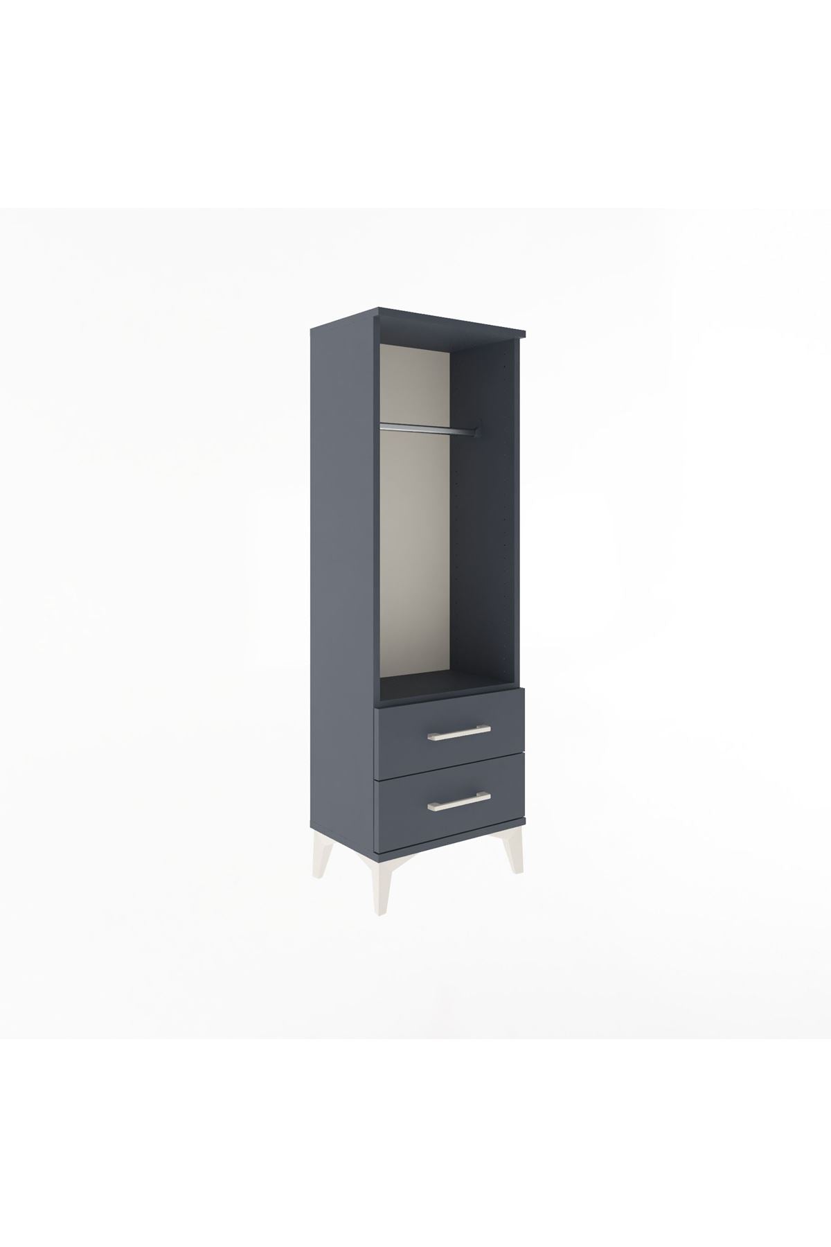 Arges Dolap Tek Raflı 2 Çekmeceli Tek Askılı 44x30x134 - S16M092V5A