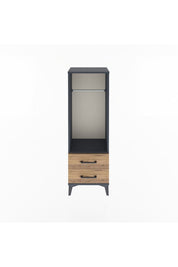 Arges Dolap Tek Raflı 2 Çekmeceli Tek Askılı 44x30x134 - S16M092V6A