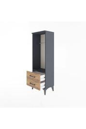 Arges Dolap Tek Raflı 2 Çekmeceli Tek Askılı 44x30x134 - S16M092V6A