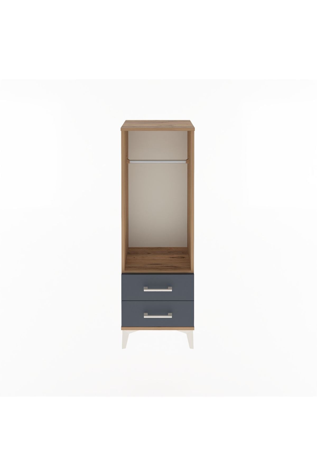 Arges Dolap Tek Raflı 2 Çekmeceli Tek Askılı 44x30x134 - S16M092V8A