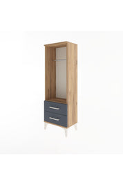 Arges Dolap Tek Raflı 2 Çekmeceli Tek Askılı 44x30x134 - S16M092V8A