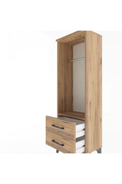 Arges Dolap Tek Raflı 2 Çekmeceli Tek Askılı 44x30x134 - S16M092V9A