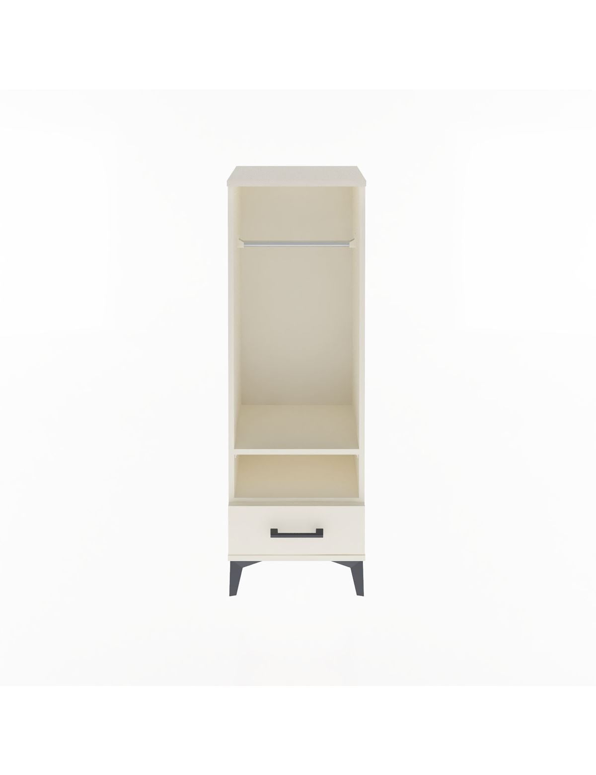 Arges Dolap 2 Raflı Tek Çekmeceli Tek Askılı 44x30x134 - S16M093V1A