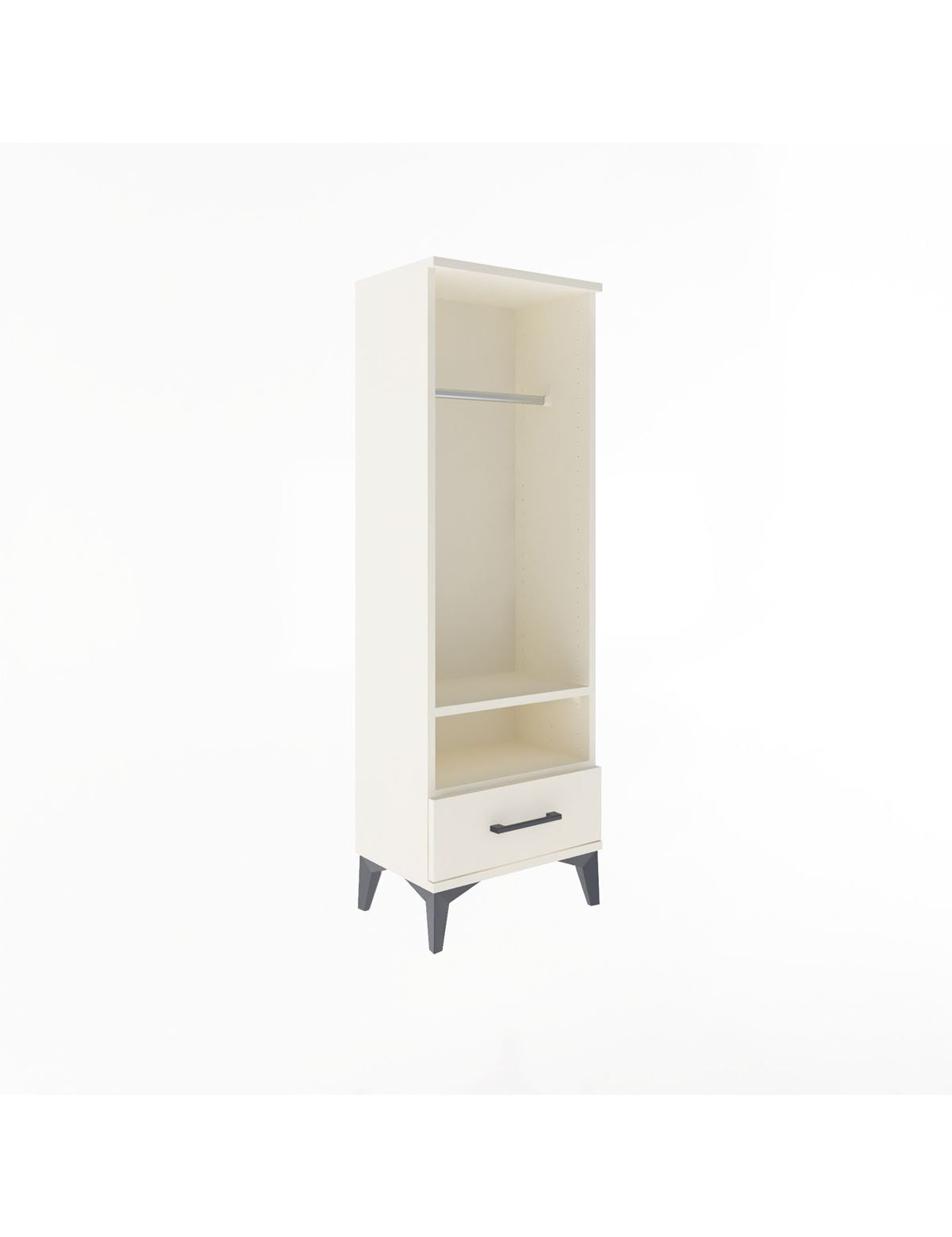 Arges Dolap 2 Raflı Tek Çekmeceli Tek Askılı 44x30x134 - S16M093V1A