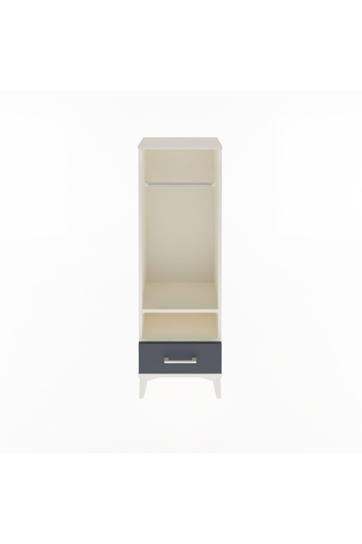 Arges Dolap 2 Raflı Tek Çekmeceli Tek Askılı 44x30x134 - S16M093V2A