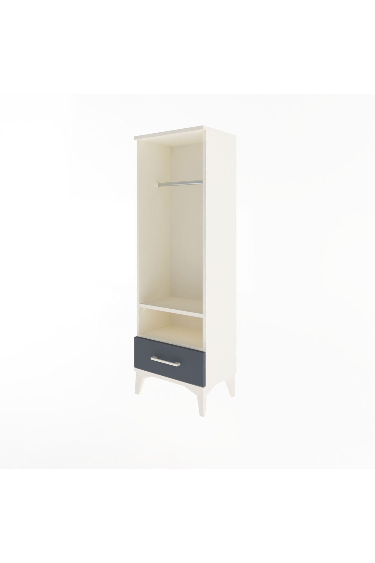 Arges Dolap 2 Raflı Tek Çekmeceli Tek Askılı 44x30x134 - S16M093V2A