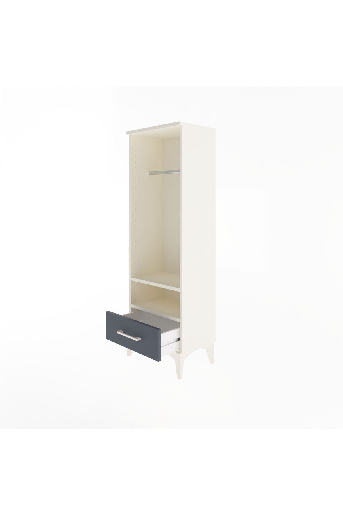Arges Dolap 2 Raflı Tek Çekmeceli Tek Askılı 44x30x134 - S16M093V2A