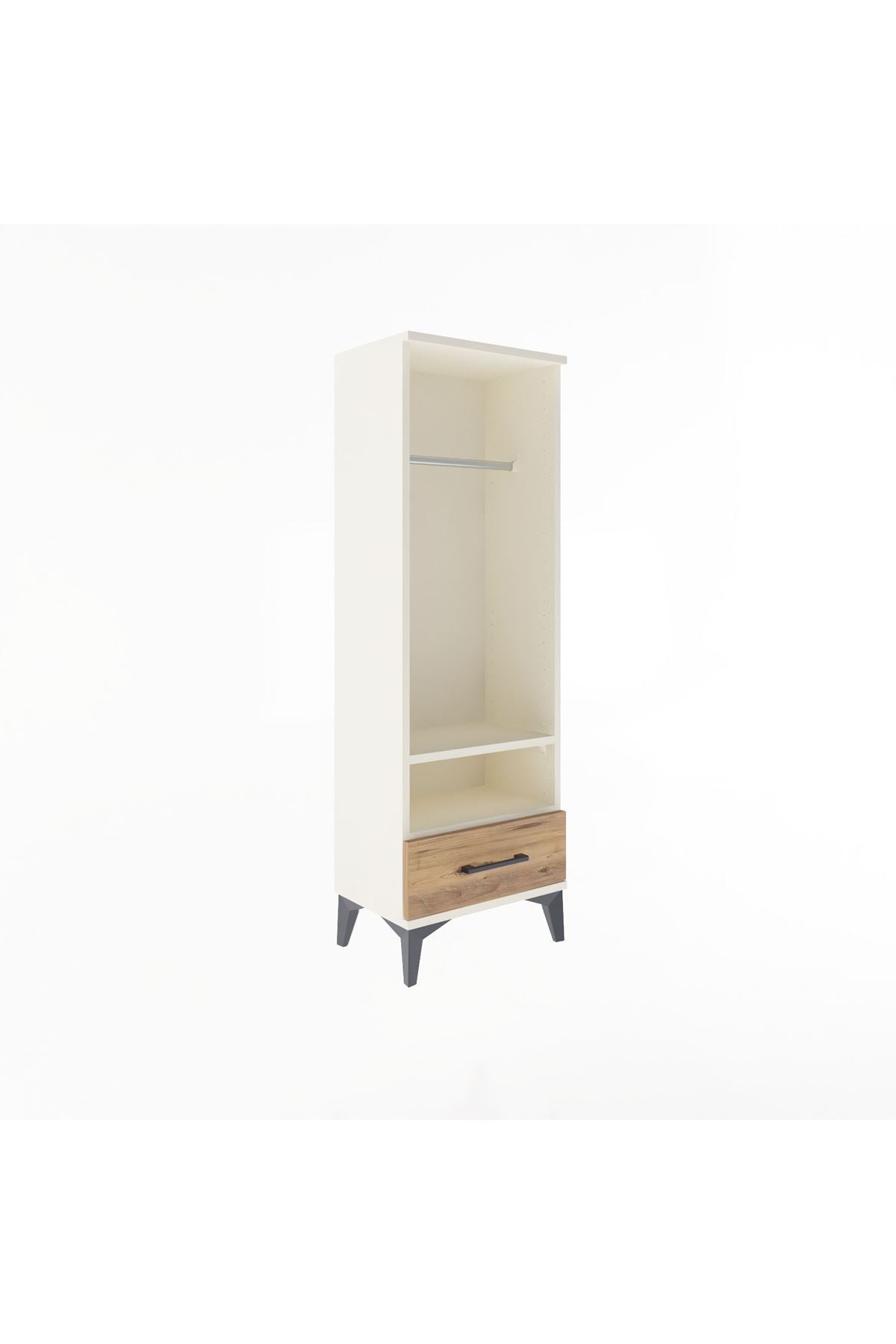 Arges Dolap 2 Raflı Tek Çekmeceli Tek Askılı 44x30x134 - S16M093V3A