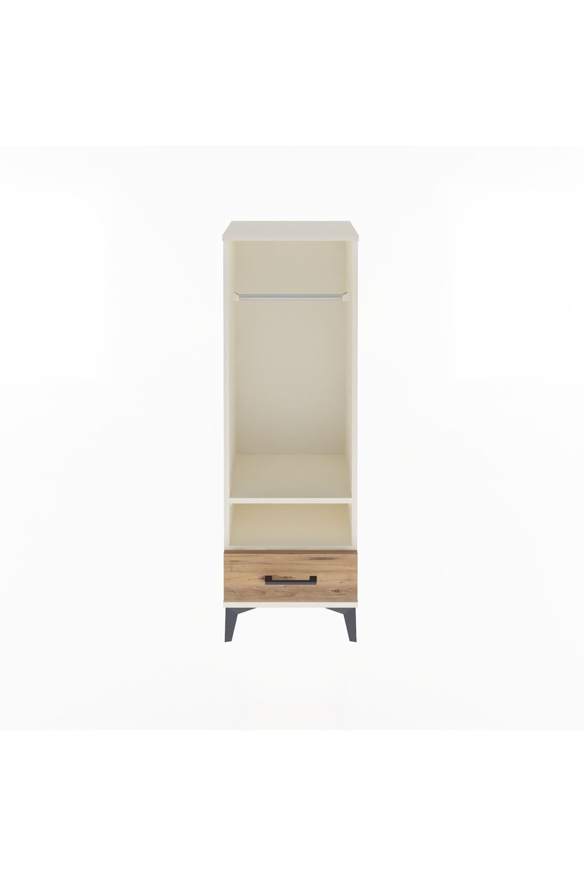 Arges Dolap 2 Raflı Tek Çekmeceli Tek Askılı 44x30x134 - S16M093V3A